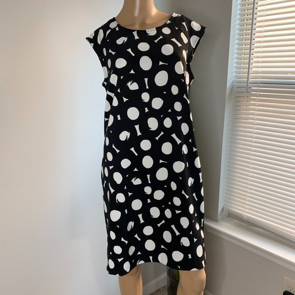AB Studio black and white dress Size 12 - Picture 1 of 6